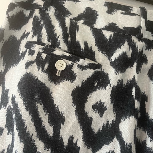 Ann Taylor Loft navy and white Aztec pants 6 - Picture 4 of 5